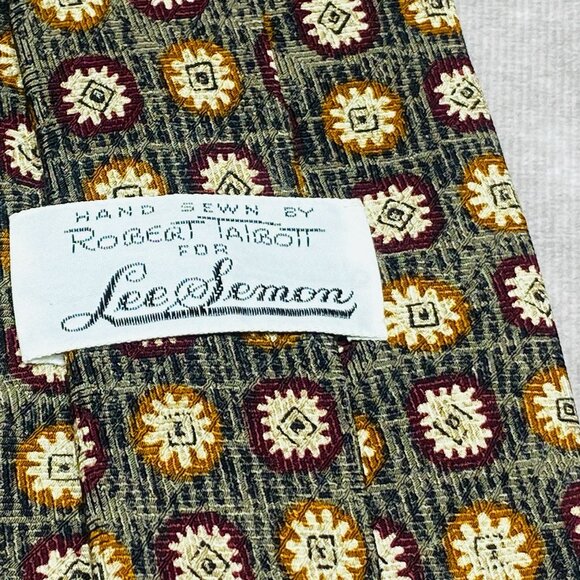 Hand Sewn Lee Semon Silk Tie By Robert Talbott - Picture 5 of 6
